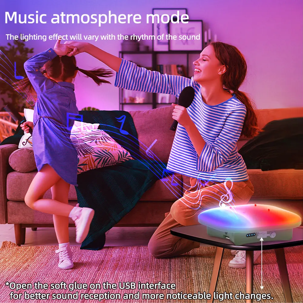MOSLIGHTING 80W RGB Camping Lantern USB Rechargeable LED Smart Light Bluetooth Control by Tuya APP Music Sync Hanging Tent Light - Image 4
