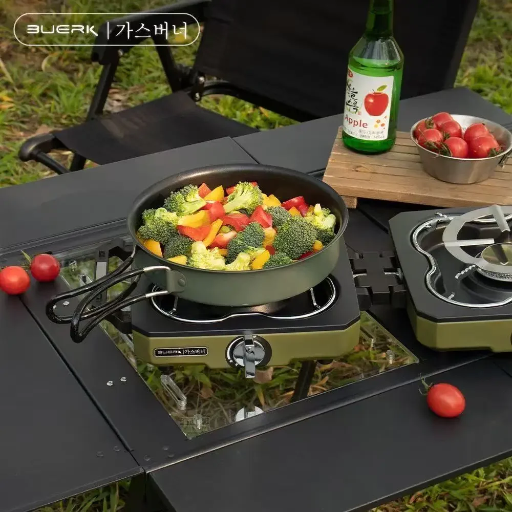 BUERK Camping Stove Double Burner Portable High Firepower Folding Camp Gas Burner Outdoor Bbq Cooking Set Picnic Gas Stove New - Image 4