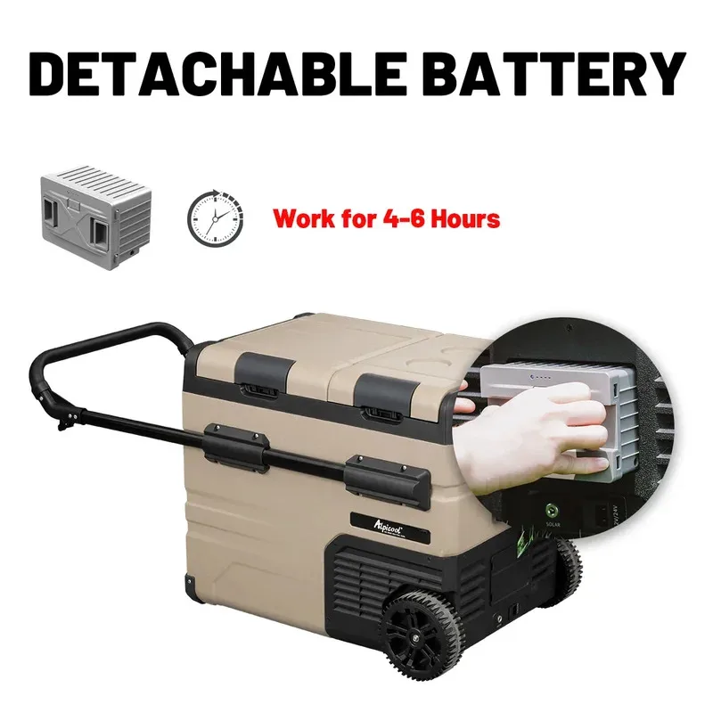 TAW35 Alpicool camping 36.7L Dual Zones Por Car Fridges r Battery Road Trip 24v 12v Refrigerator car home dual use - Image 2