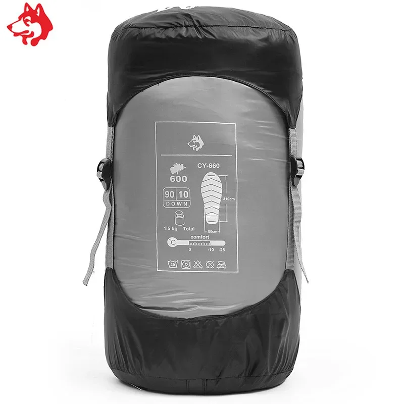 Jungle King CY660 4 Seasons 3 Kinds of Thickness Camping Travel Hiking White Duck Down Feather Filled Mummy Down Sleeping Bags - Image 4