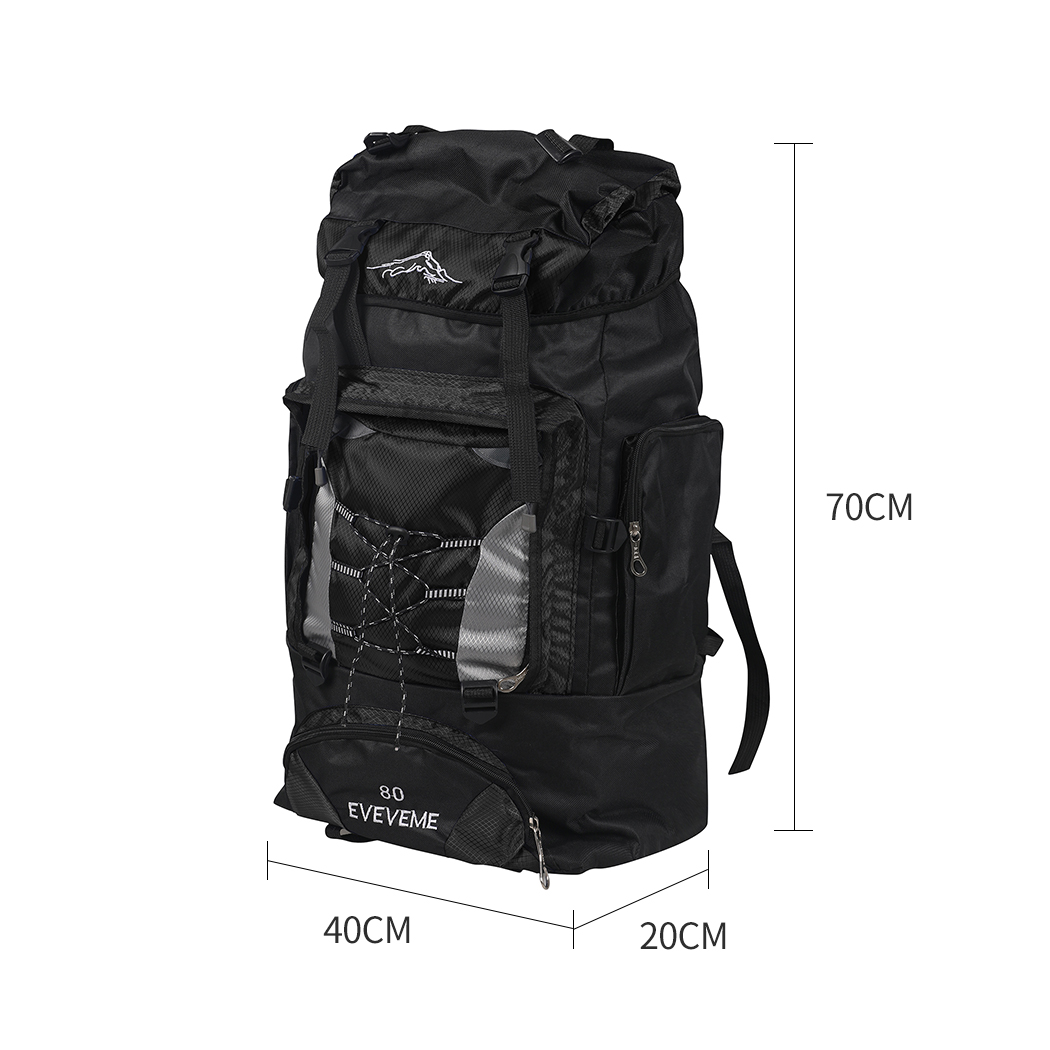 Military Backpack Tactical Hiking Camping Black - Image 3